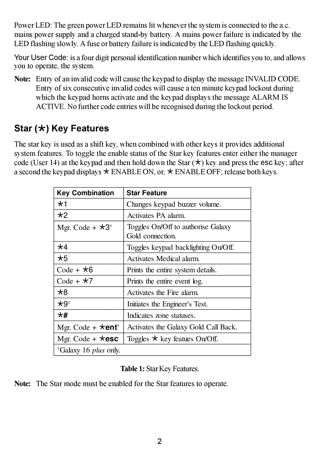 Honeywell 16 Plus manual Star ¸ Key Features, ¸ # 