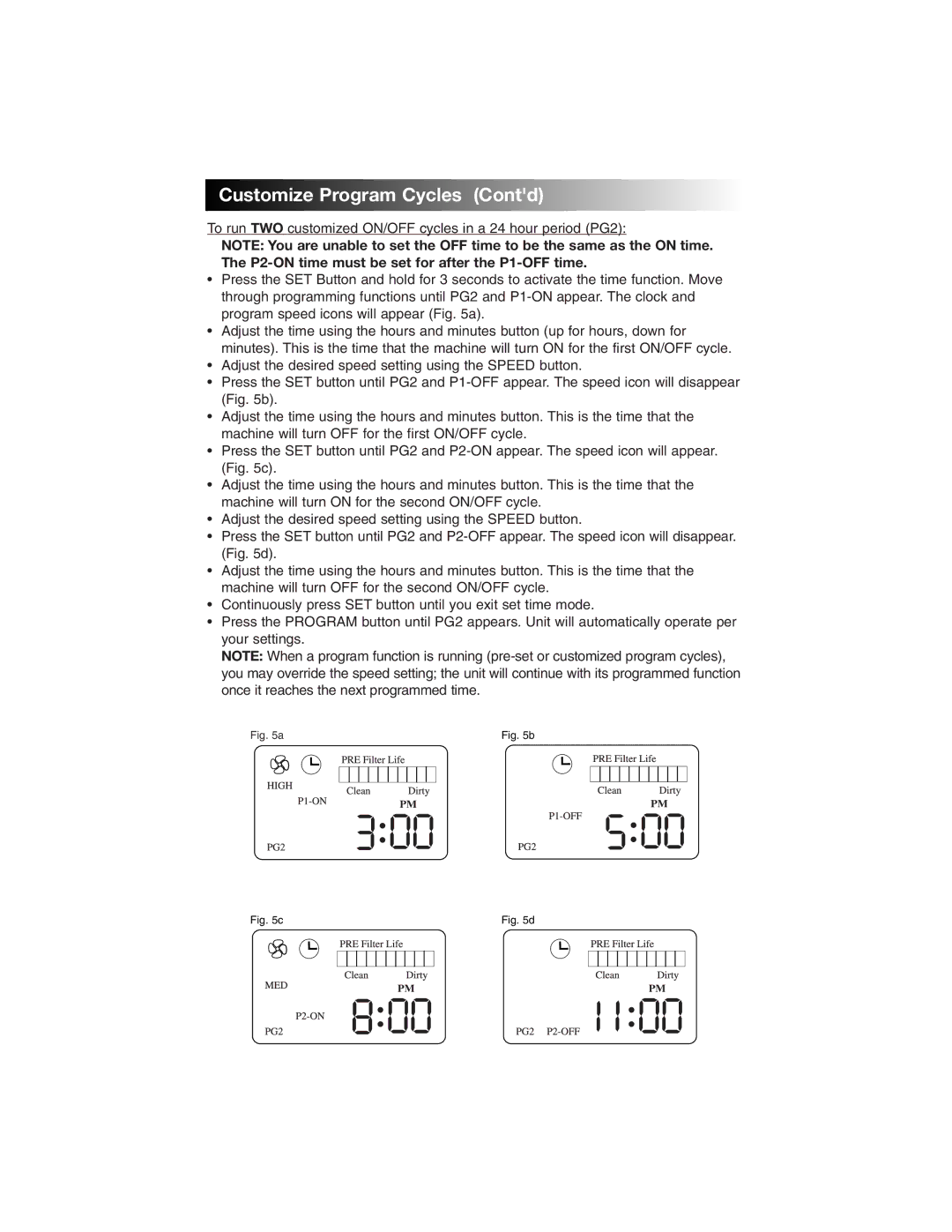 Honeywell 17005 owner manual Customize Program Cycles Contd 