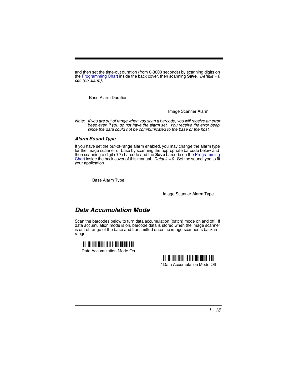 Honeywell 2020 manual Data Accumulation Mode, Alarm Sound Type 