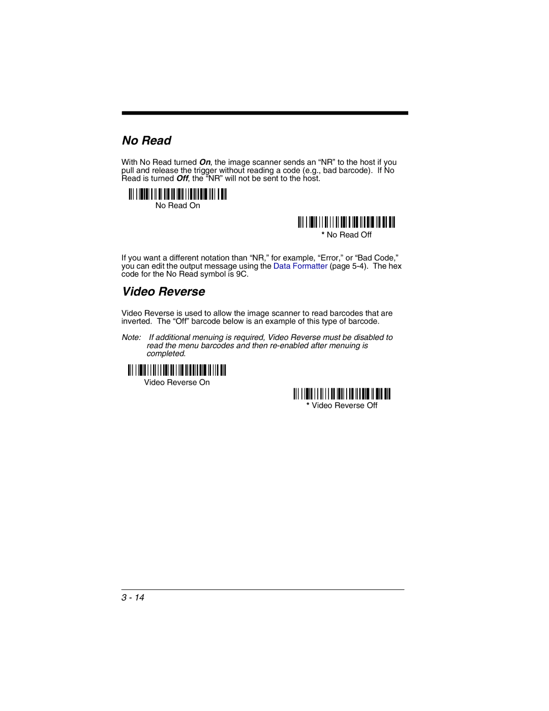 Honeywell 2020 manual No Read, Video Reverse 