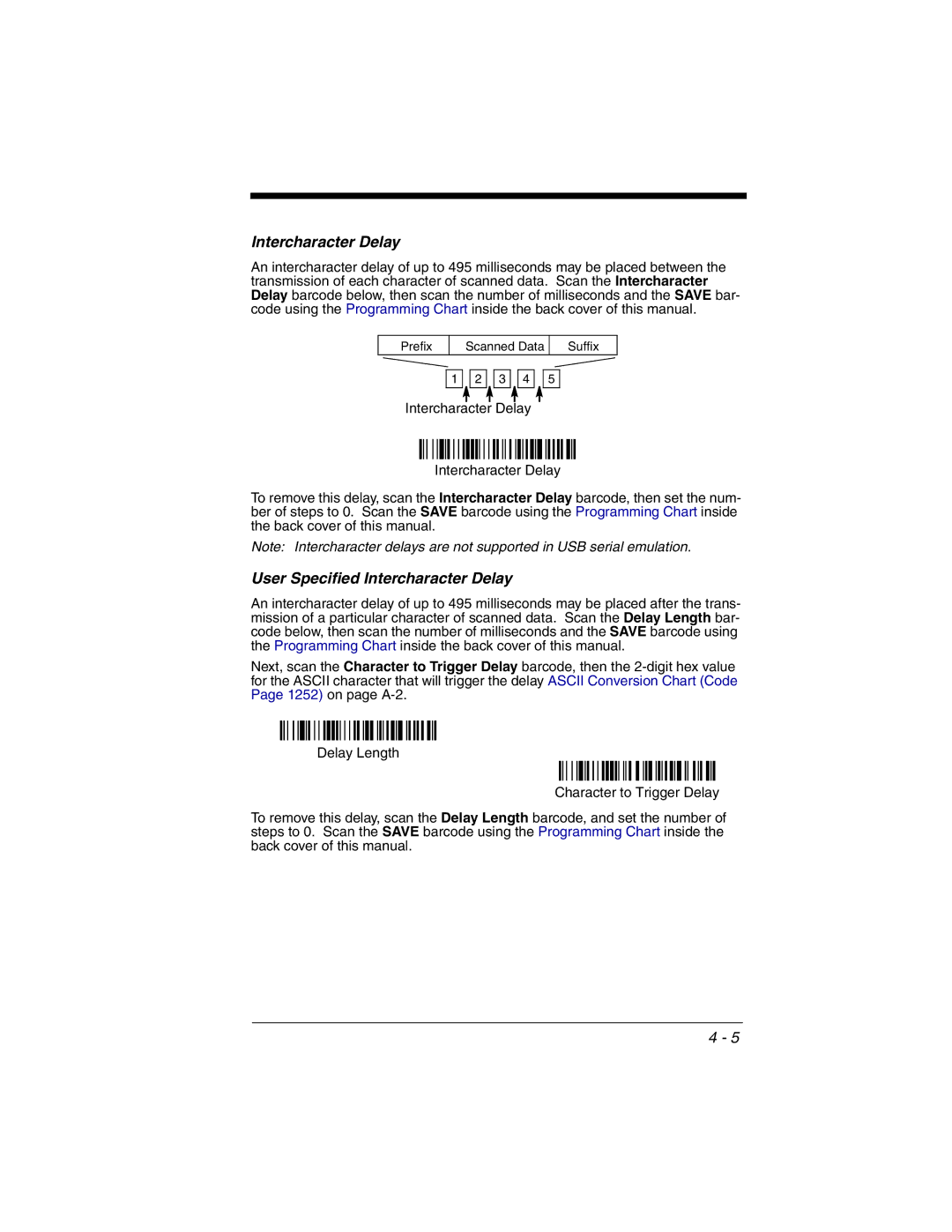 Honeywell 2020 manual User Specified Intercharacter Delay 