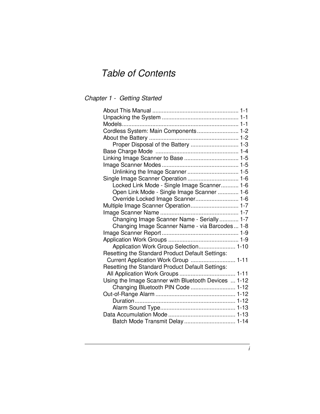 Honeywell 2020 manual Table of Contents 