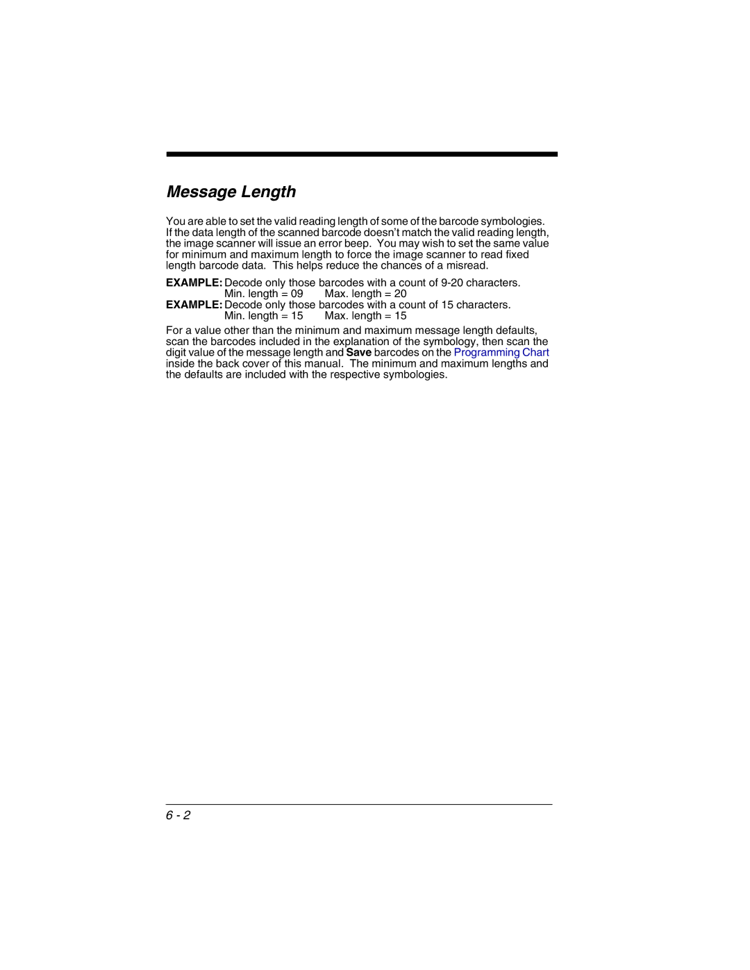 Honeywell 2020 manual Message Length 