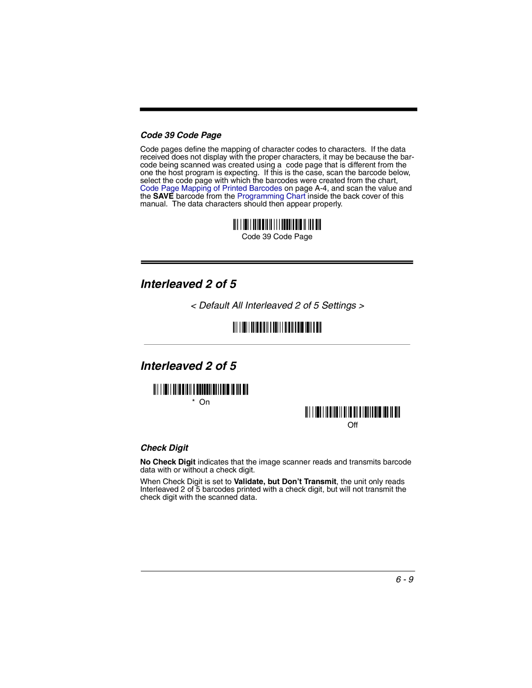 Honeywell 2020 manual Interleaved 2, Code 39 Code, Check Digit 