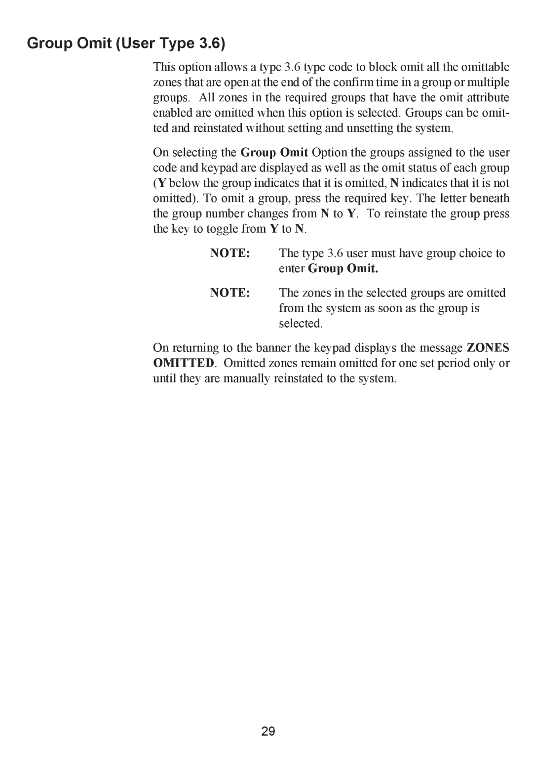 Honeywell 3-48C, 3-520C, 3-144C manual Group Omit User Type 
