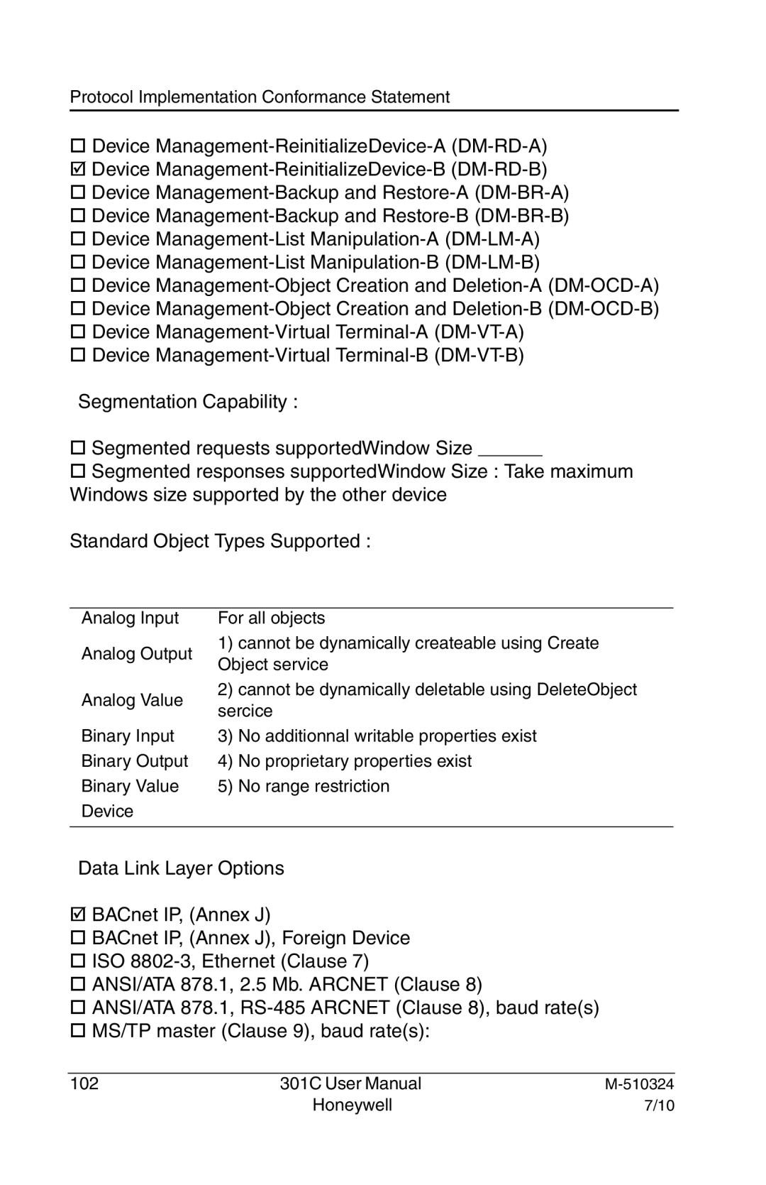 Honeywell 301c user manual 102 510324 Honeywell 