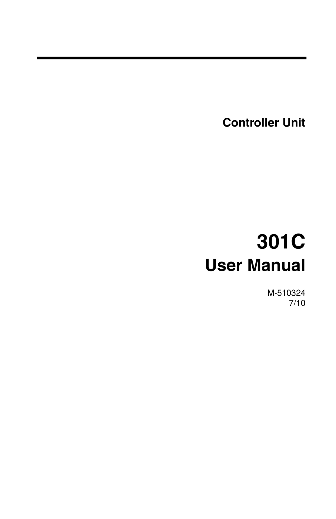 Honeywell 301c user manual Controller Unit 