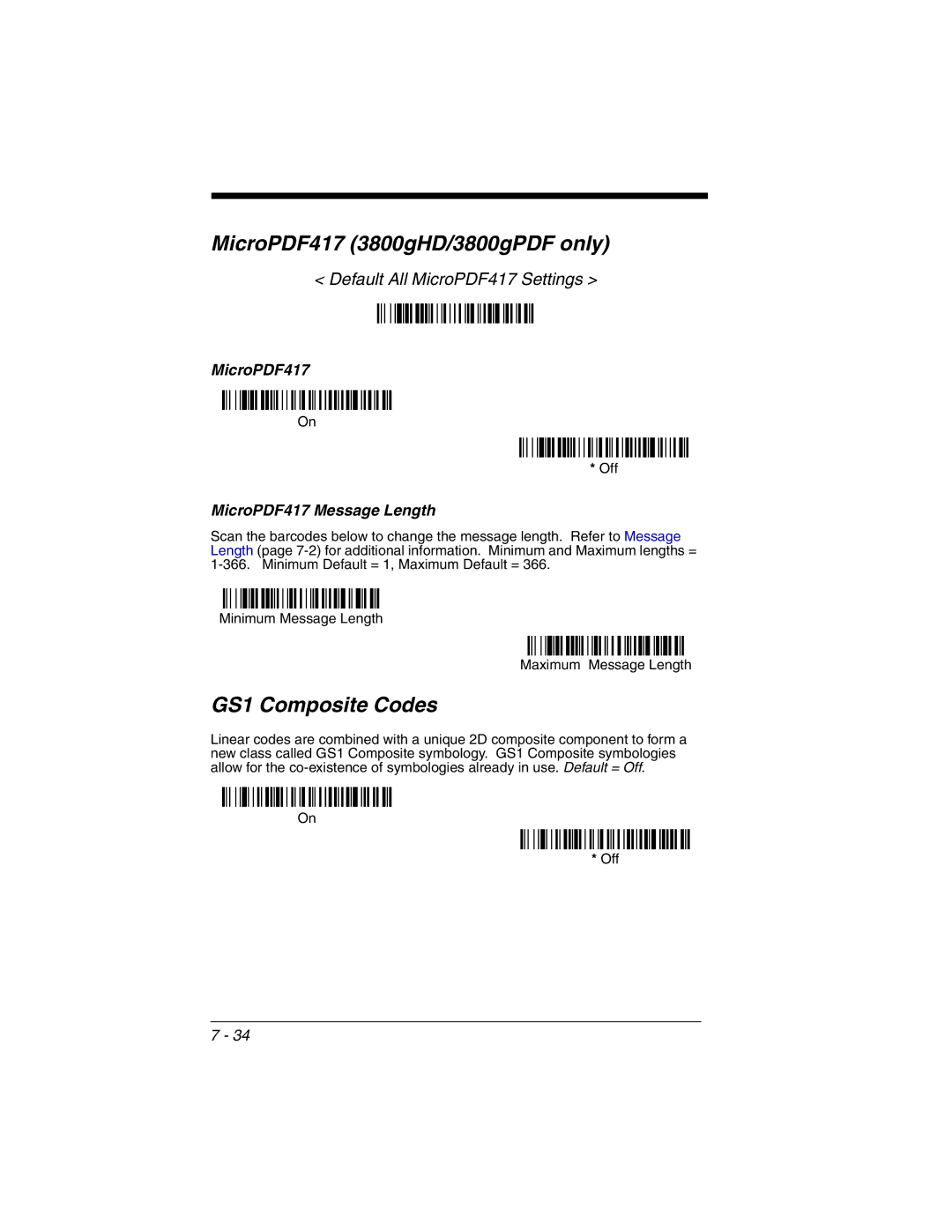 Honeywell 3800gHD manual GS1 Composite Codes 