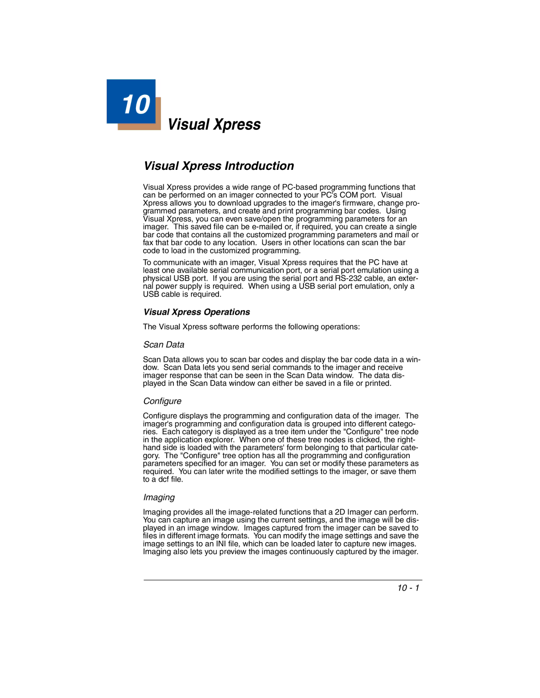 Honeywell 3800gHD manual Visual Xpress Introduction, Visual Xpress Operations 