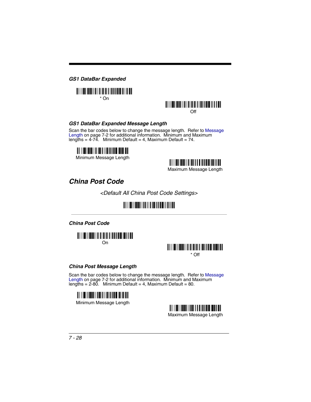 Honeywell 3800gHD manual Default All China Post Code Settings 