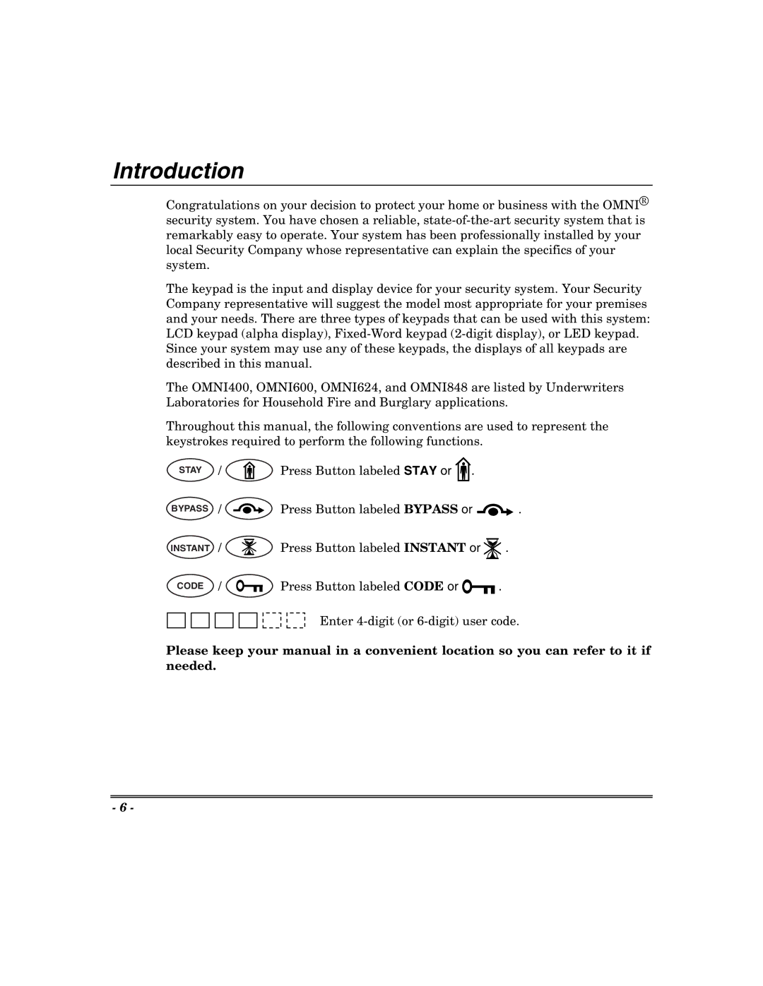 Honeywell 624, 400, 600, 848 manual Introduction 