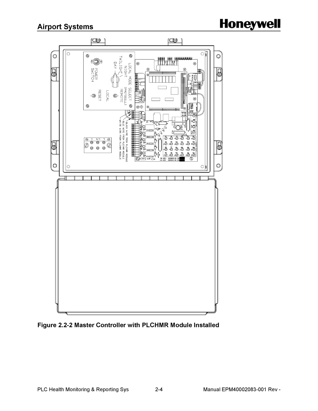 Honeywell 40002083 installation and operation guide Master Controller with Plchmr Module Installed 