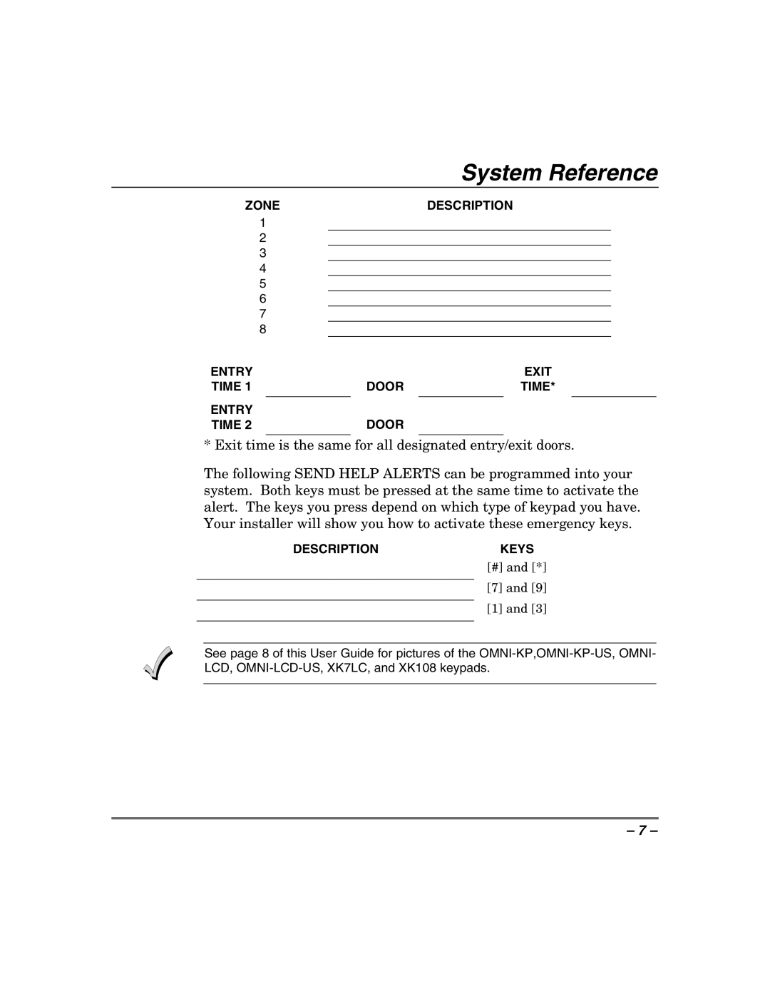 Honeywell 408EU manual System Reference, Descriptionkeys 