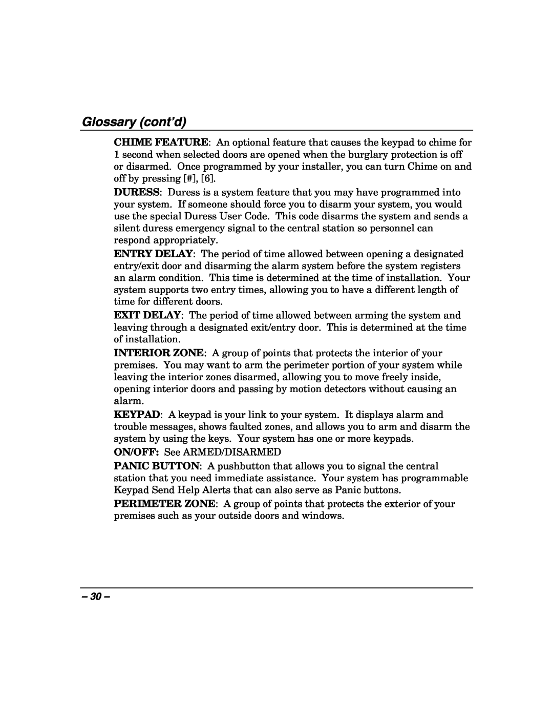 Honeywell 408EU manual Glossary cont’d 