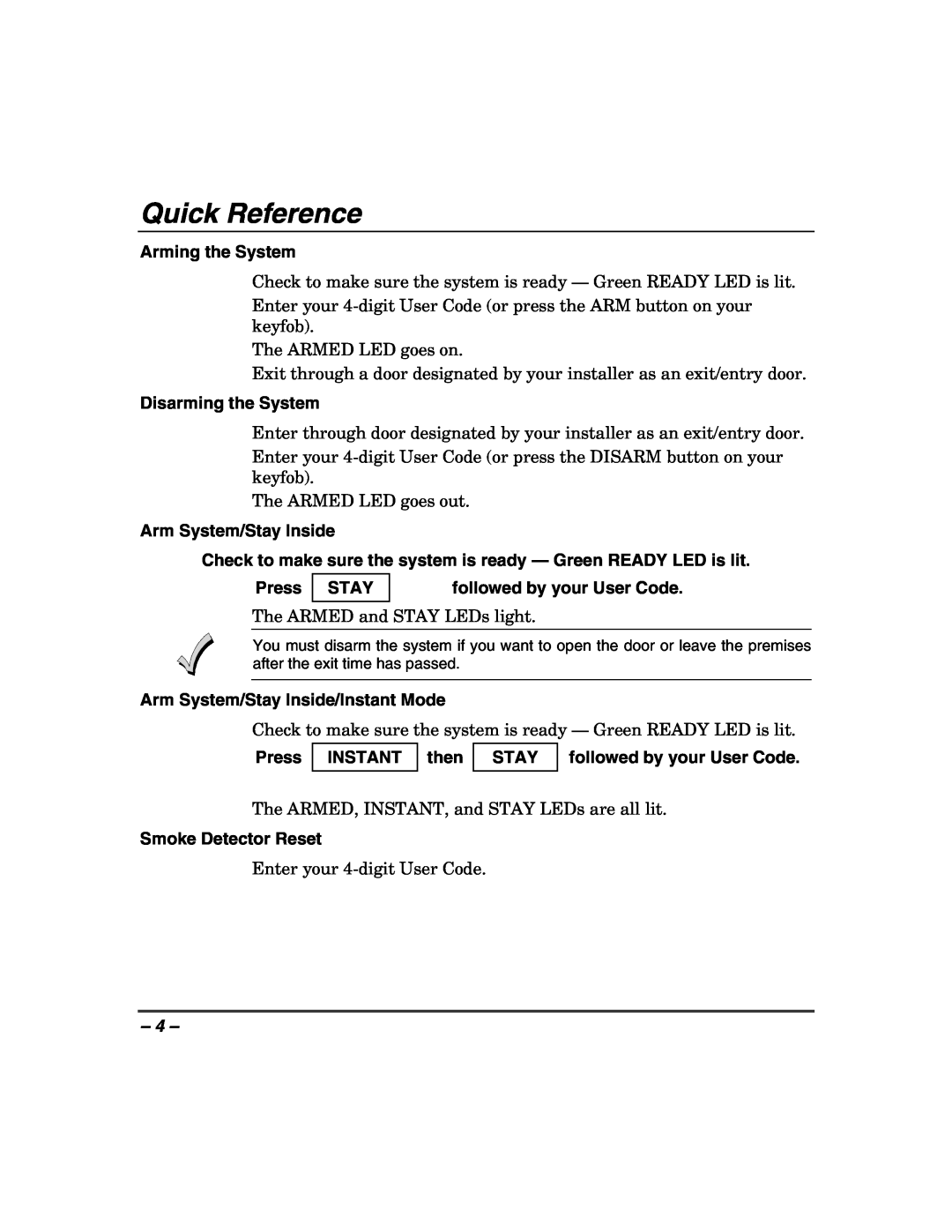Honeywell 408EU manual Quick Reference 