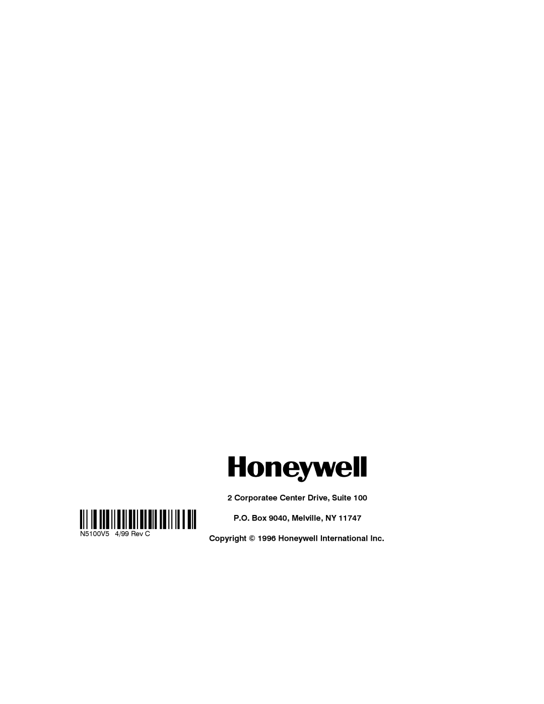 Honeywell 4110XM manual ÊN5100V5BŠ 