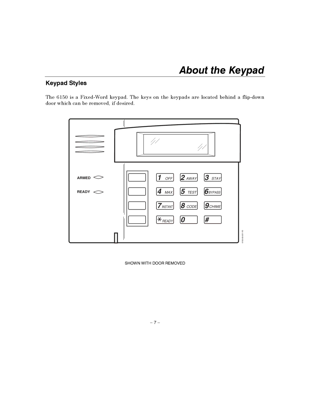 Honeywell 4110XM manual About the Keypad, Keypad Styles 