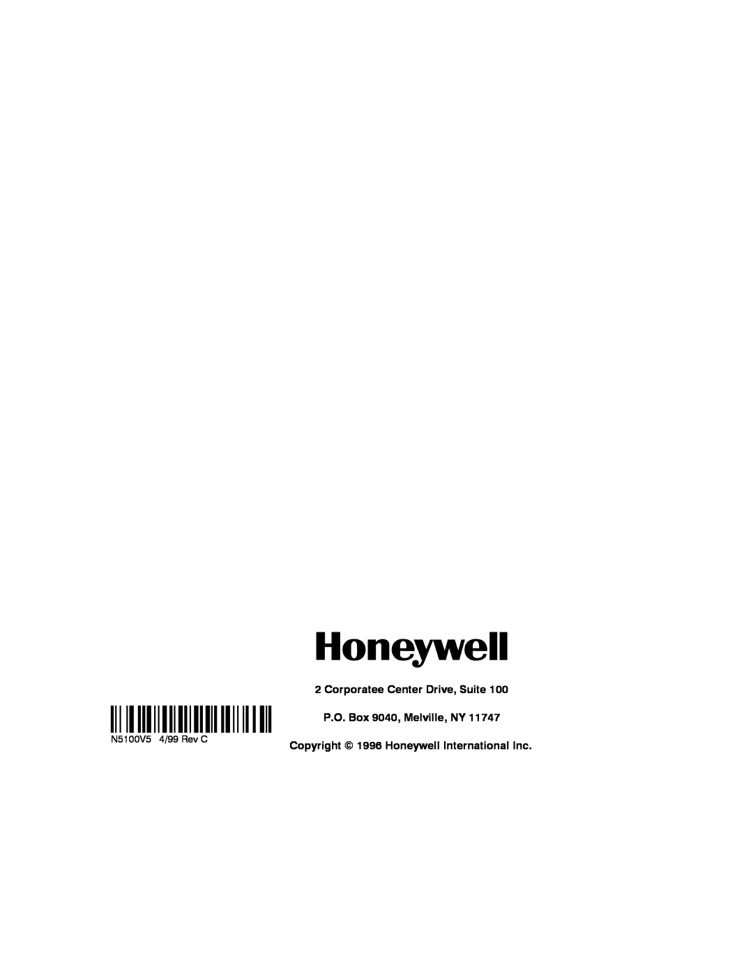 Honeywell 4110XM manual ÊN5100V5BŠ, Corporatee Center Drive, Suite, P.O. Box 9040, Melville, NY 