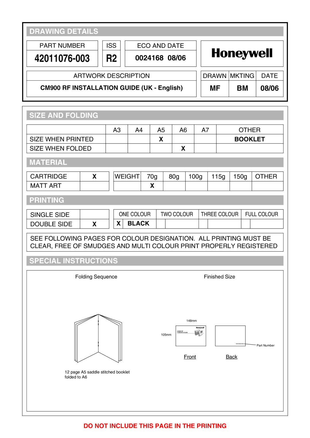 Honeywell 42011076-003 manual 