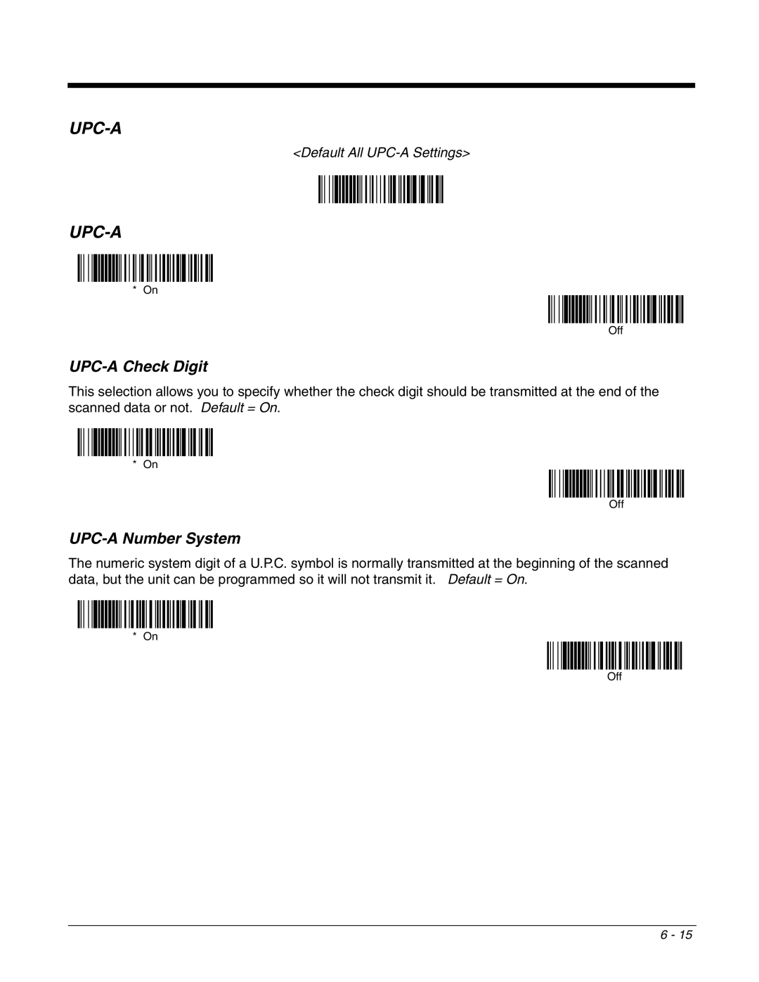 Honeywell 4800dr manual UPC-A Check Digit, UPC-A Number System 