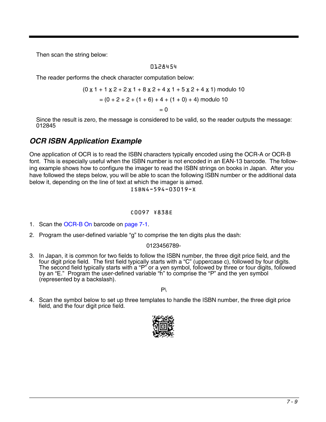 Honeywell 4800dr manual OCR Isbn Application Example, 0128454 