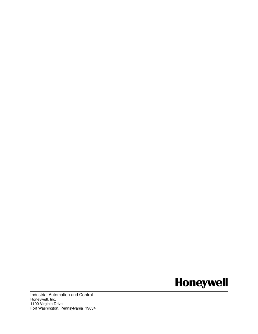 Honeywell 4909 CPVC manual Industrial Automation and Control 