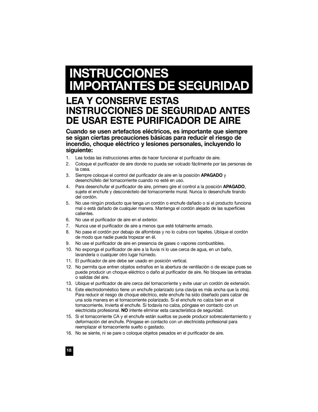 Honeywell 50150, 50100, 50300, 50200, 50250 manual Instrucciones Importantes DE Seguridad 