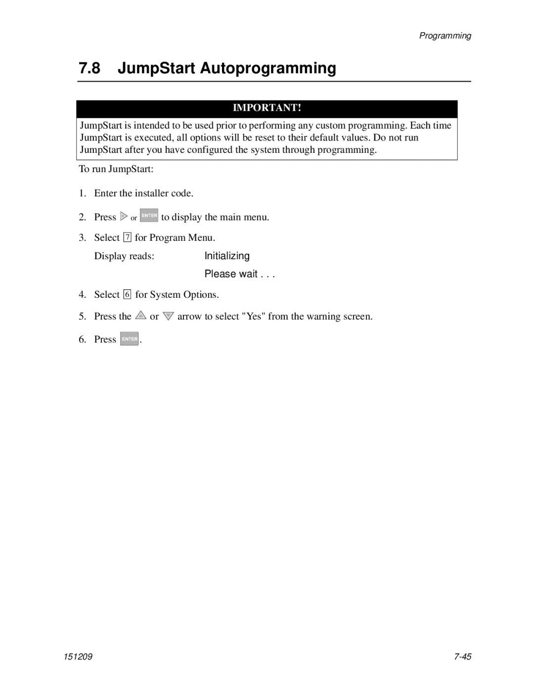 Honeywell 5820XL manual JumpStart Autoprogramming 