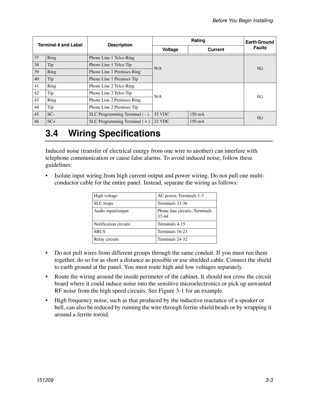 Honeywell 5820XL manual Wiring Specifications, Sc+ 