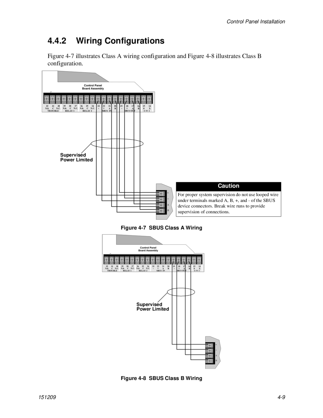 Honeywell 5820XL manual Wiring Configurations, Supervised Power Limited 