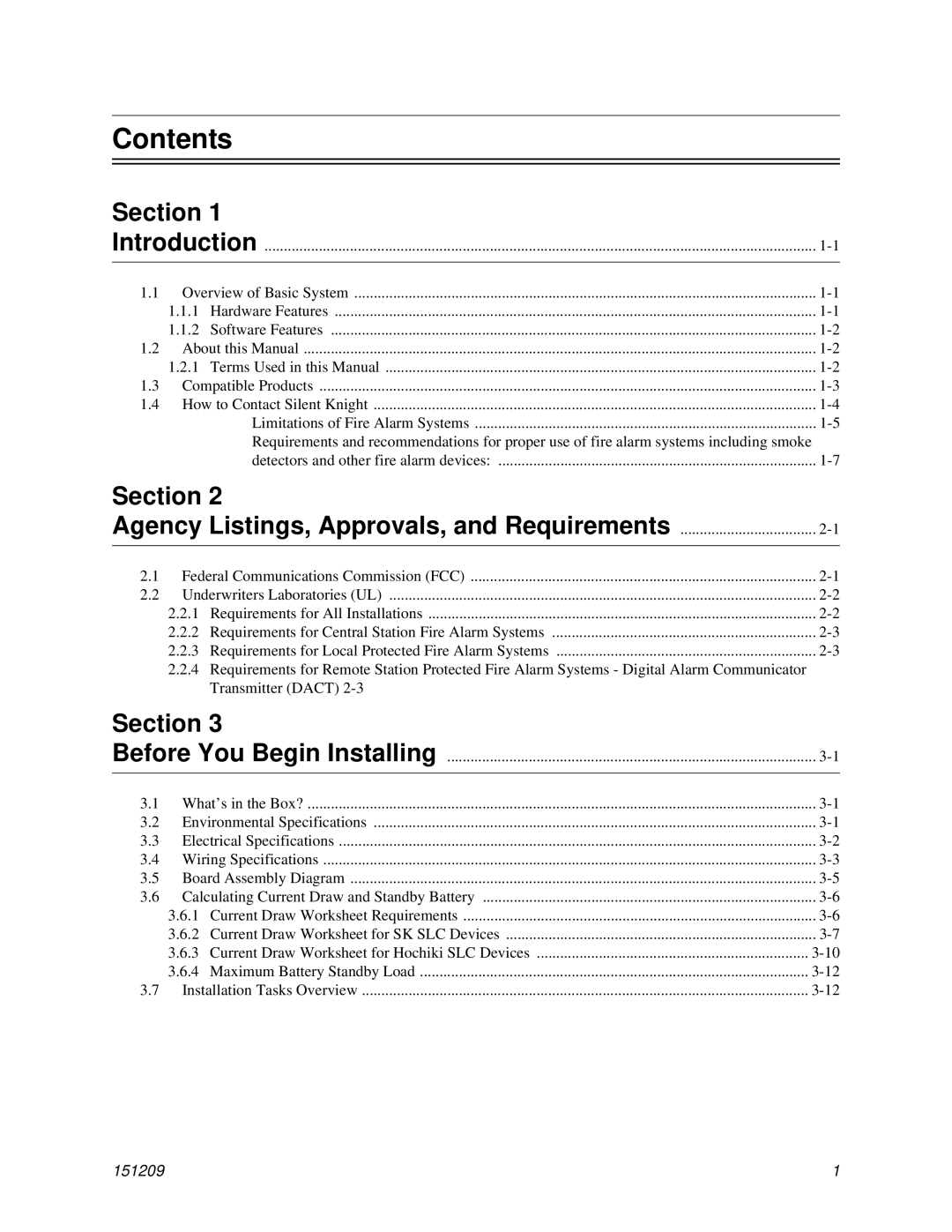 Honeywell 5820XL manual Contents 