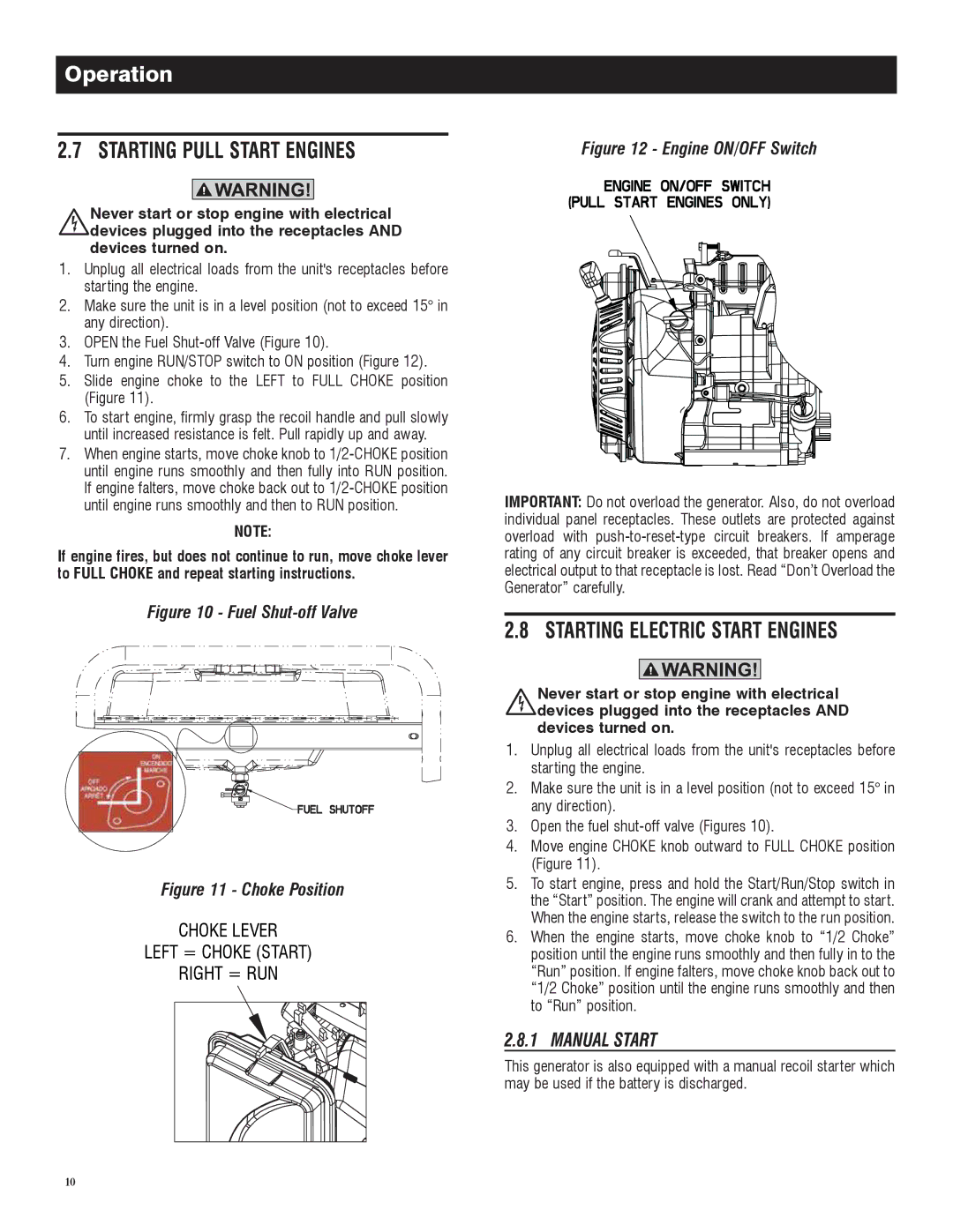 Honeywell 6039 owner manual Engine ON/OFF Switch 