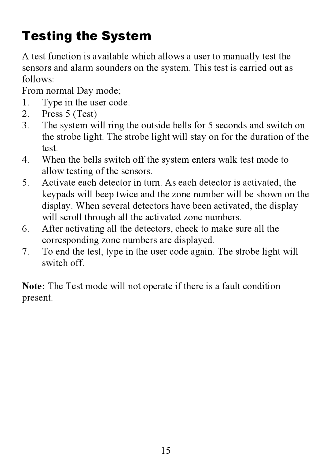 Honeywell 6160EX manual Testing the System 