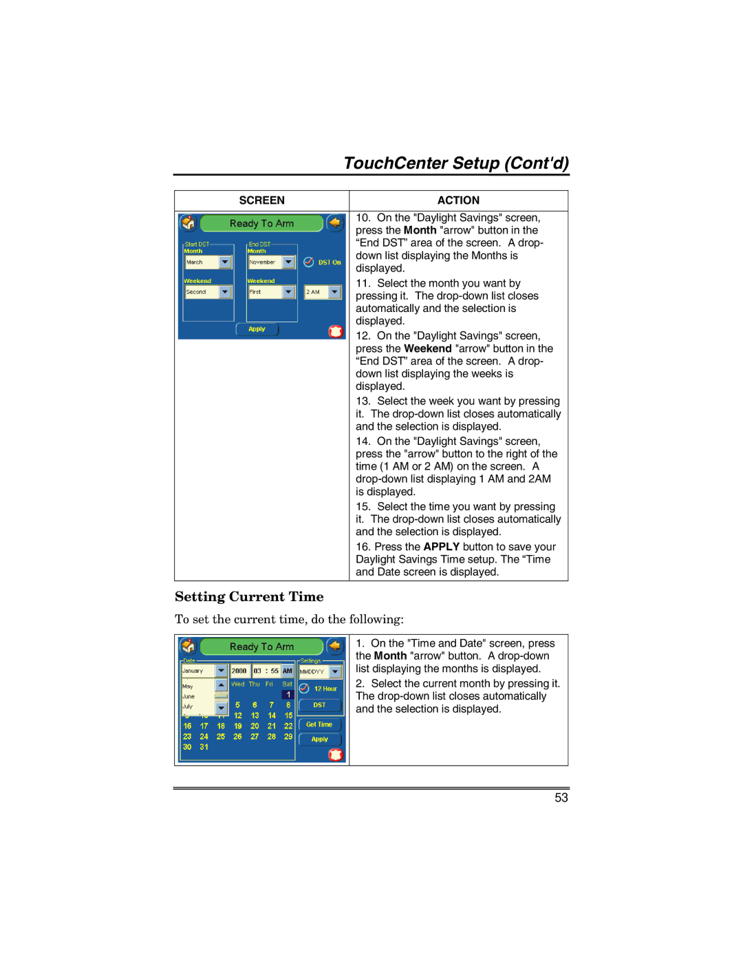 Honeywell 6271 manual Setting Current Time, To set the current time, do the following 