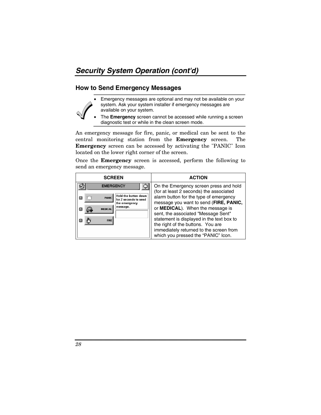 Honeywell 6271V manual How to Send Emergency Messages 