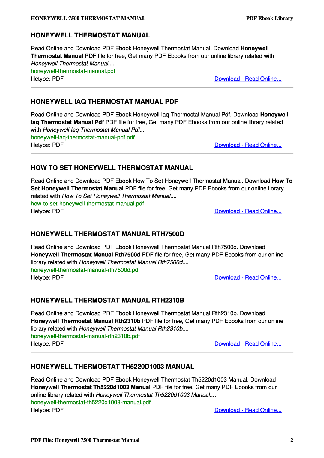 Honeywell 7500 manual Honeywell Iaq Thermostat Manual Pdf, How To Set Honeywell Thermostat Manual, filetype PDF 