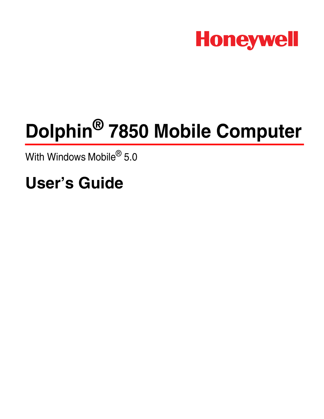 Honeywell manual Dolphin 7850 Mobile Computer 