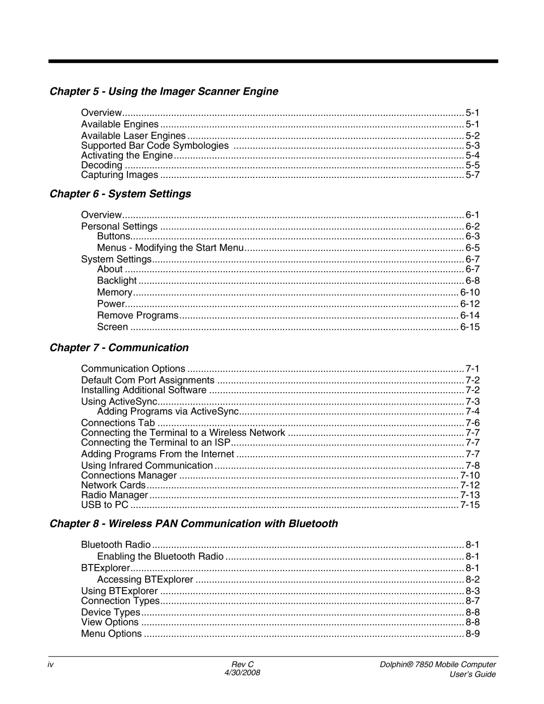 Honeywell 7850 manual Using the Imager Scanner Engine 