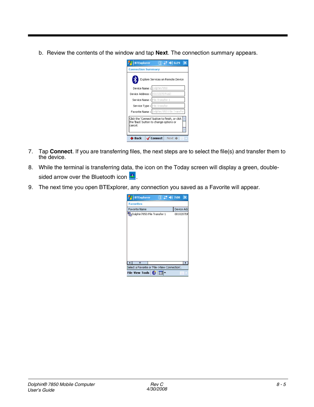 Honeywell manual Dolphin 7850 Mobile Computer Rev C User’s Guide 30/2008 