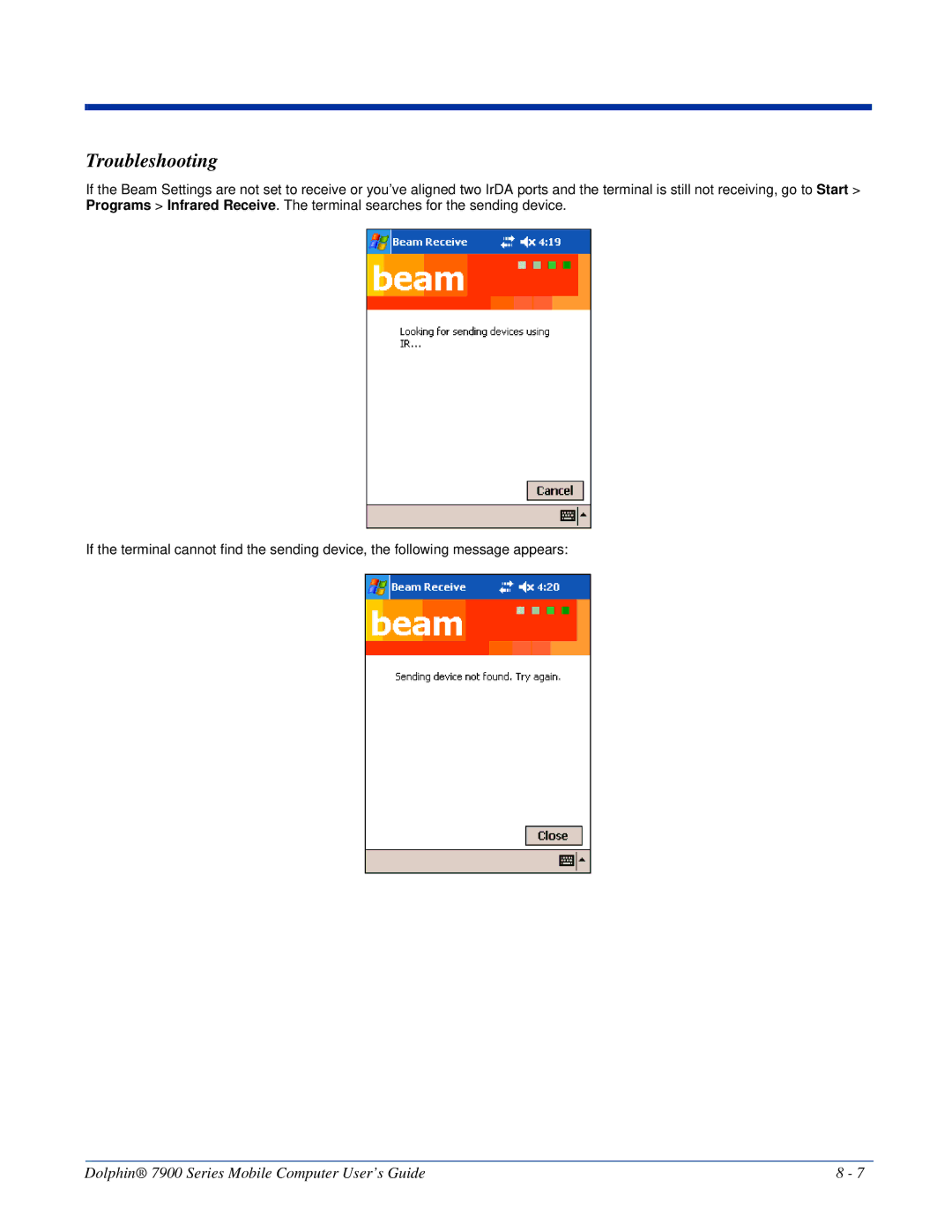 Honeywell 7900 manual Troubleshooting 