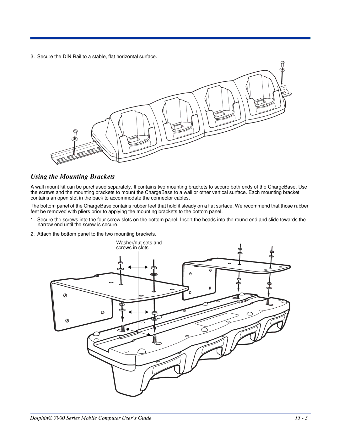 Honeywell 7900 manual Using the Mounting Brackets 