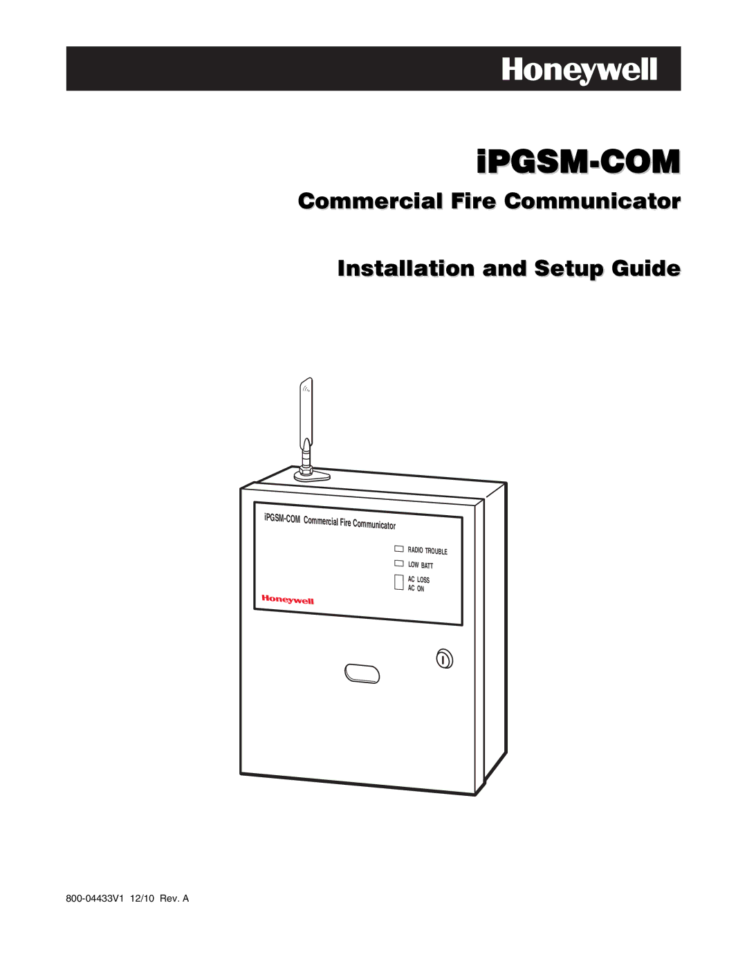 Honeywell 800-04433V1 manual Ipgsm-Com 