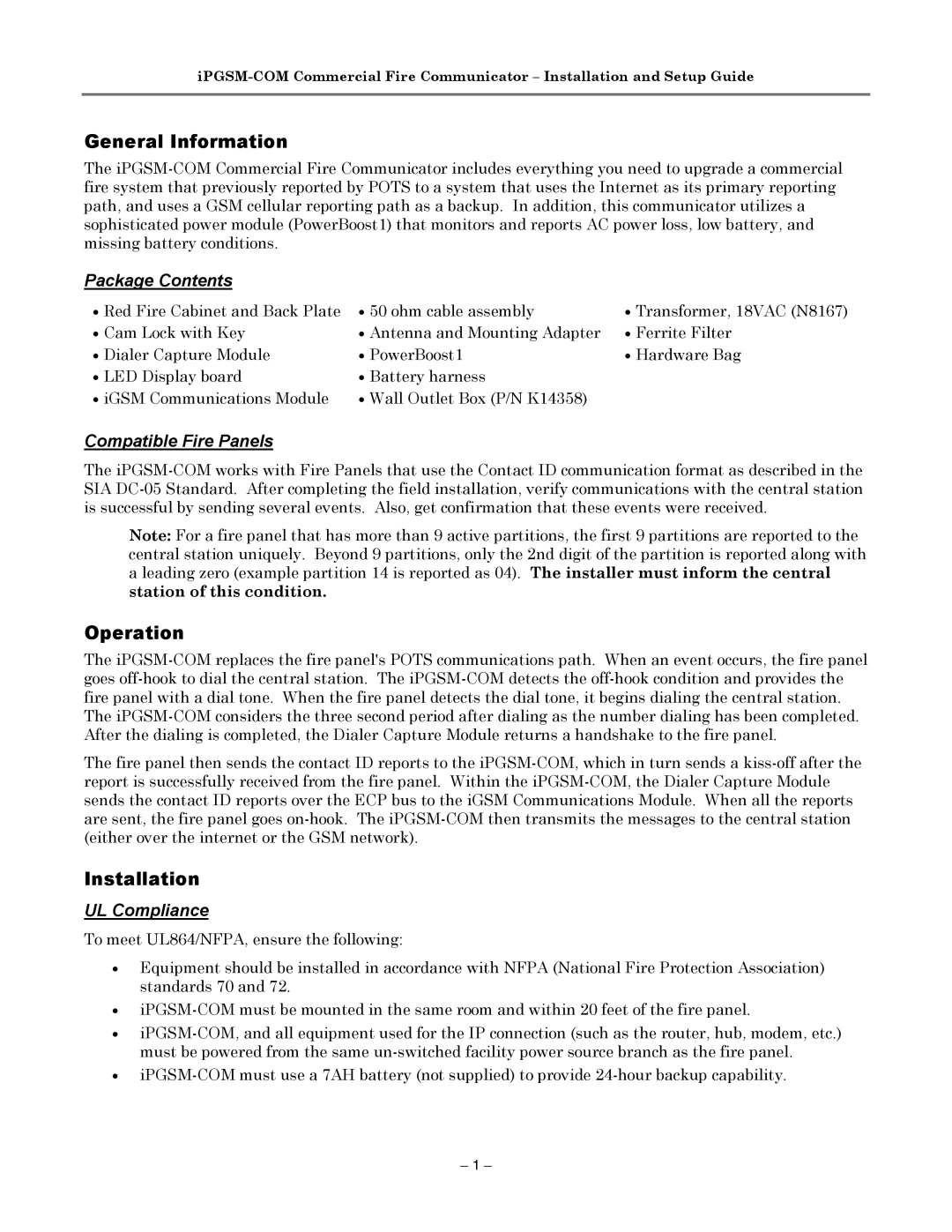 Honeywell 800-04433V1 manual General Information, Operation, Installation 