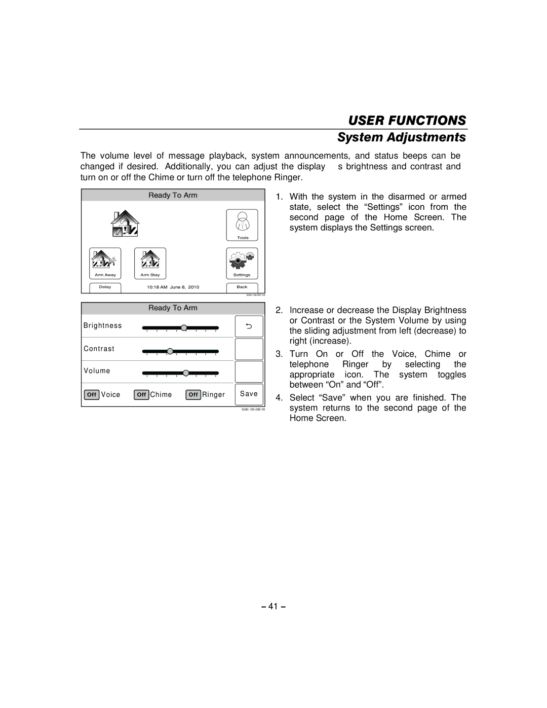 Honeywell 800-06894 manual System Adjustments 