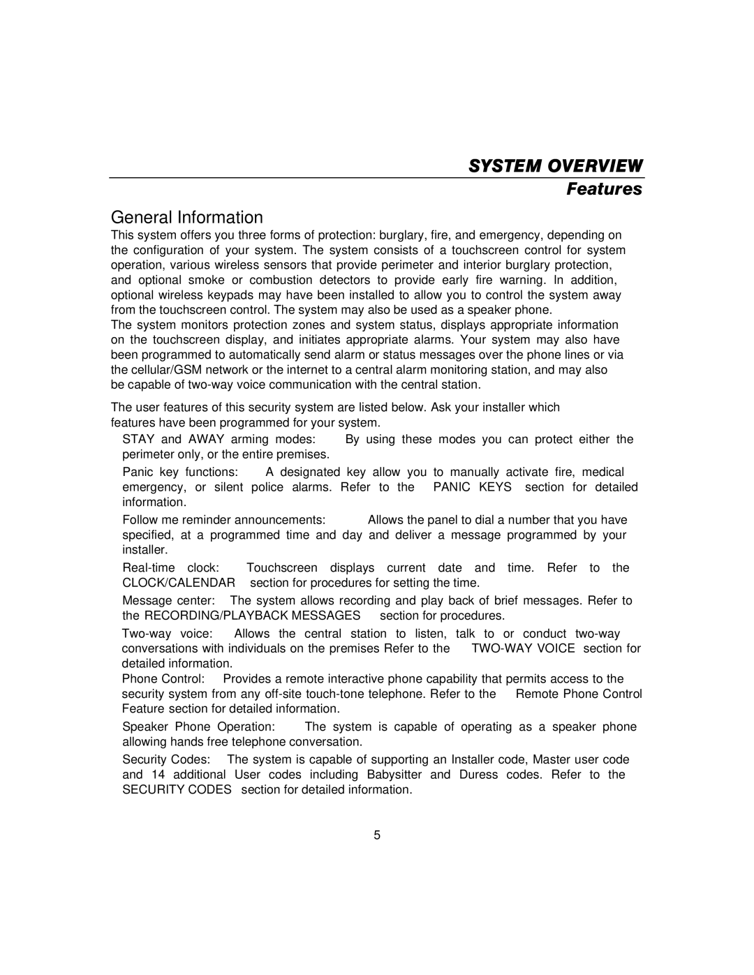 Honeywell 800-06894 manual System Overview, Features 