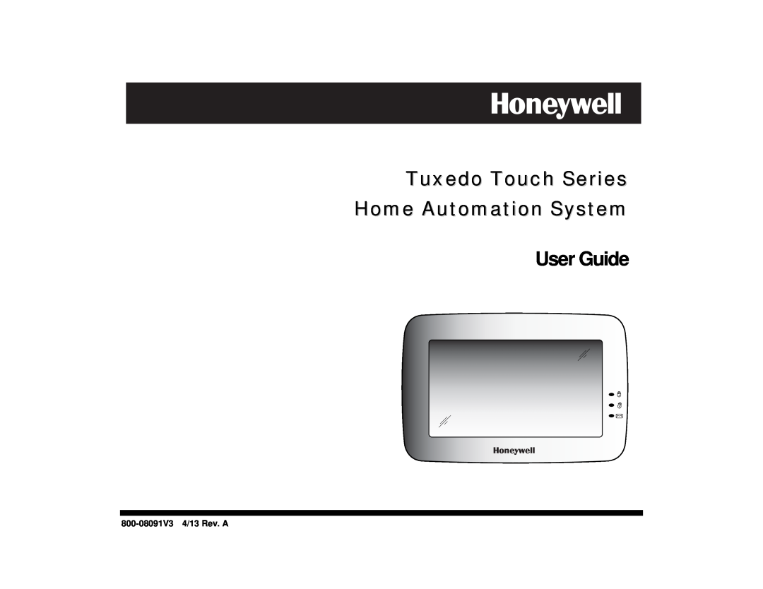 Honeywell 800-08091V3 manual Tuxedo Touch Serriieess Home Automation Systeemm, User Guide 