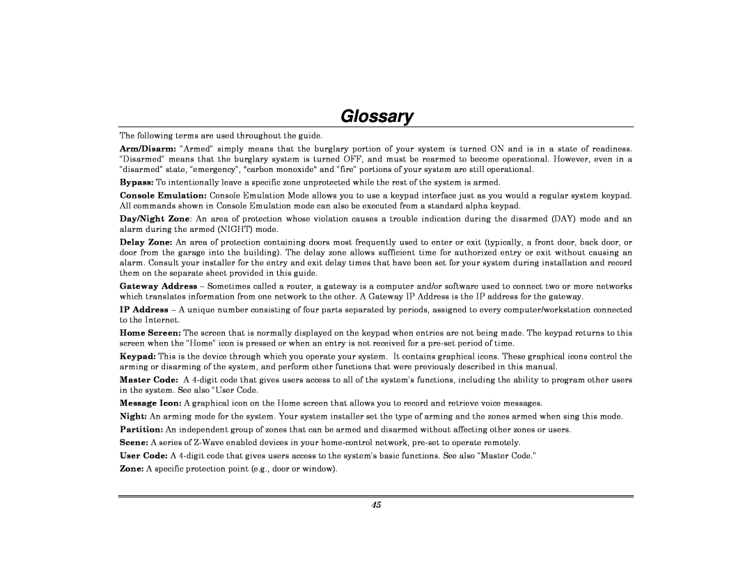 Honeywell 800-08091V3 manual Glossary 