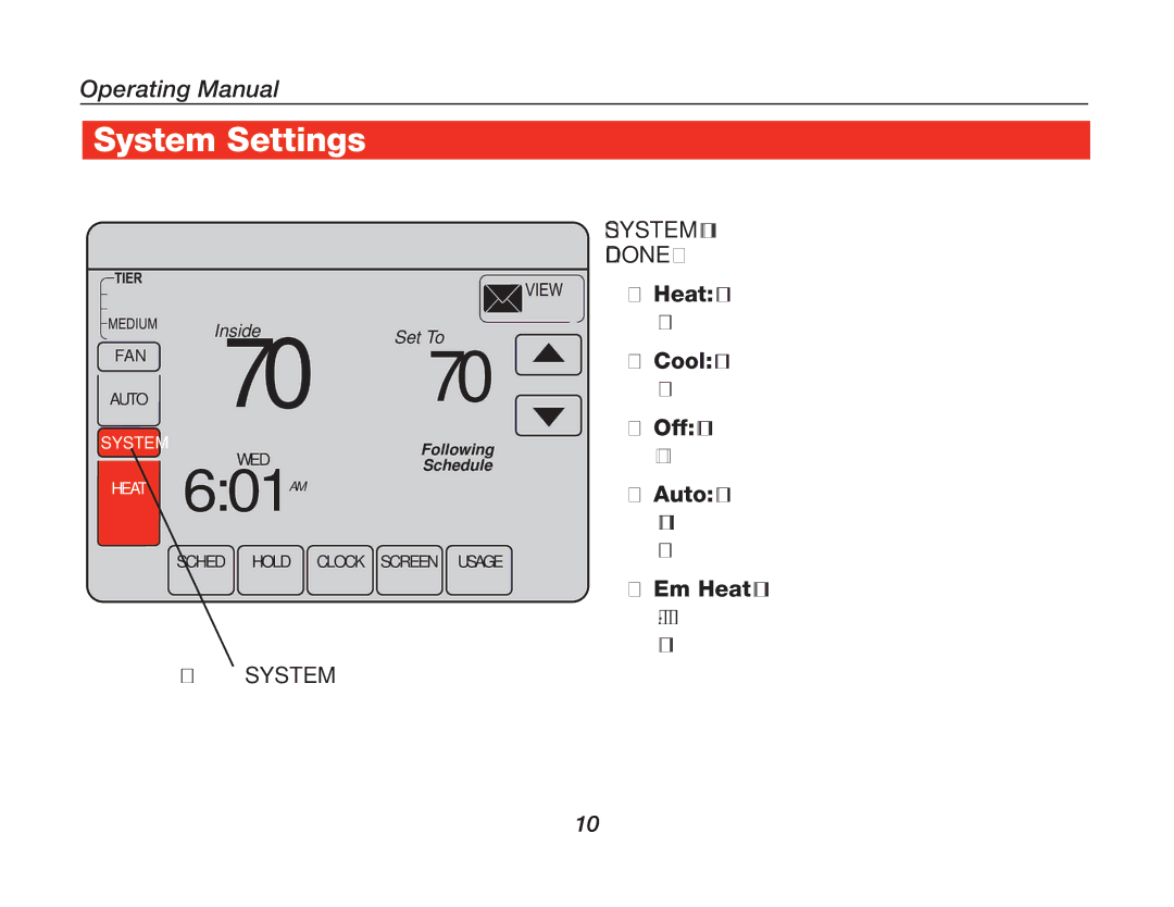 Honeywell 85-3126 manual 601 AM, System Settings 