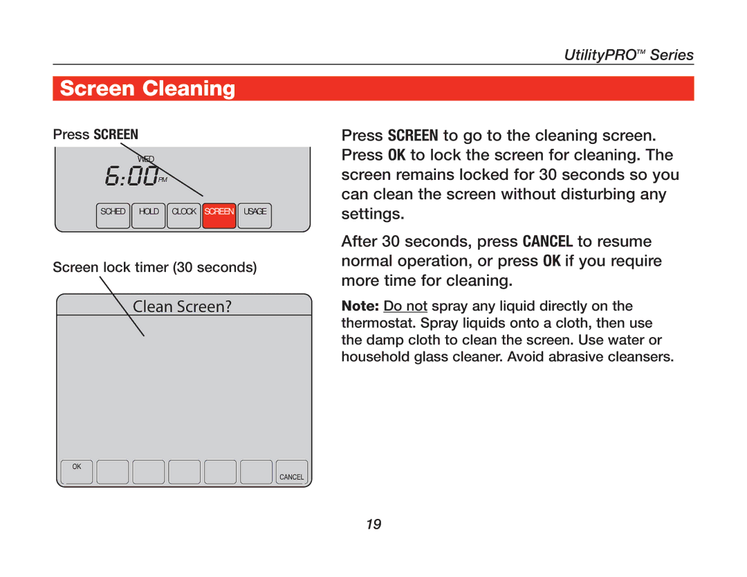 Honeywell 85-3126 manual Screen Cleaning, Clean Screen? 