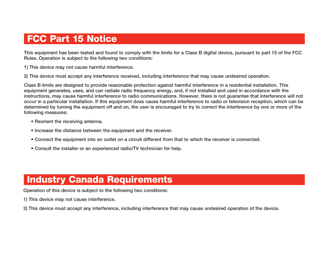 Honeywell 85-3126 manual FCC Part 15 Notice, Industry Canada Requirements 